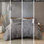 Édredon en fourrure grise douce avec 2 taies décoratives pour une chambre à coucher relaxante