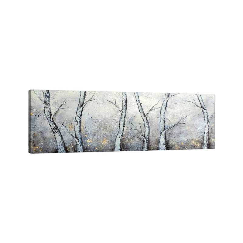 Into the Forest by Britt Hallowell - 1 Piece Wrapped Canvas Panoramic Wall Art, 30.48 cm H x 91.44 cm W x 3.175 cm D