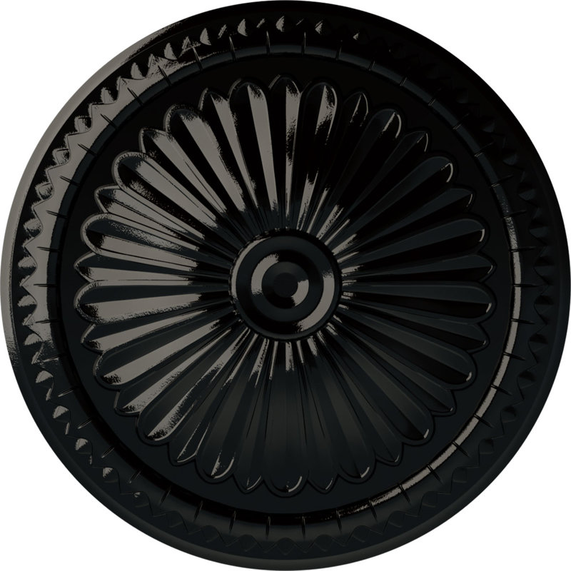 Médaillon de plafond Alexa H 15 po x l 15 po x P 1,75 po, Perle noire