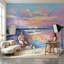 Seascape Wallpaper Sunset Ocean Removable Wall Decor-828401808-828401812