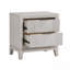Table de chevet 1Pc avec 2 tiroirs, façades modernes en roseau, table de chevet avec tiroirs