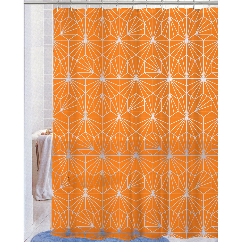 Bournon PEVA Non-Toxic Single Shower Curtain, Orange