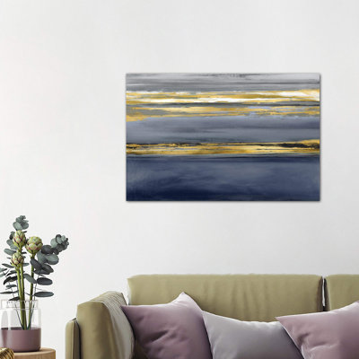 Parallel Lines Noir by Allie Corbin - Wrapped Canvas Print