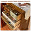 Commode d'appoint vintage en bois massif peinte à la main