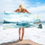 Grande serviette de plage rectangulaire en fibre Flowing Series, douce et absorbante pour la maison et l'extérieur, 29,5 x 59 po-2130128437