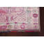 Tapis de couloir unique en laine noué à la main 2 pi 7 po x 14 pi 8 po nouvel âge en mauve / rouge