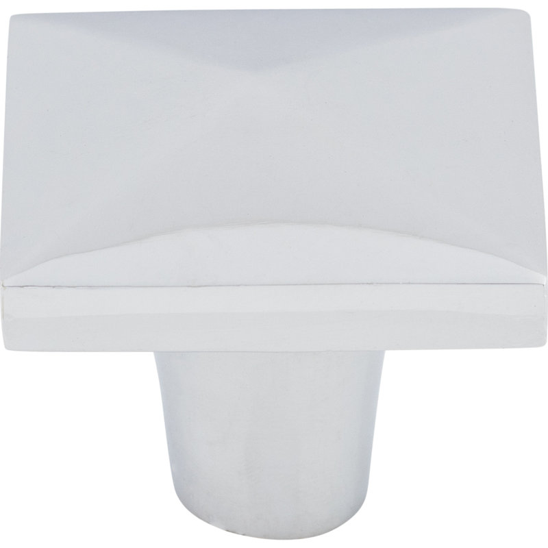 Aspen Square Knob, 1 1/2" Length, Polished Chrome