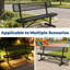 Durable Metal Benches With Backrest, Spacious Design For Outdoor Use