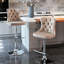 Velours avec base (de 2 kaki, hauteur de siège réglable, dossier confortable rembourré moderne pour îlot de cuisine de pub à la maison)