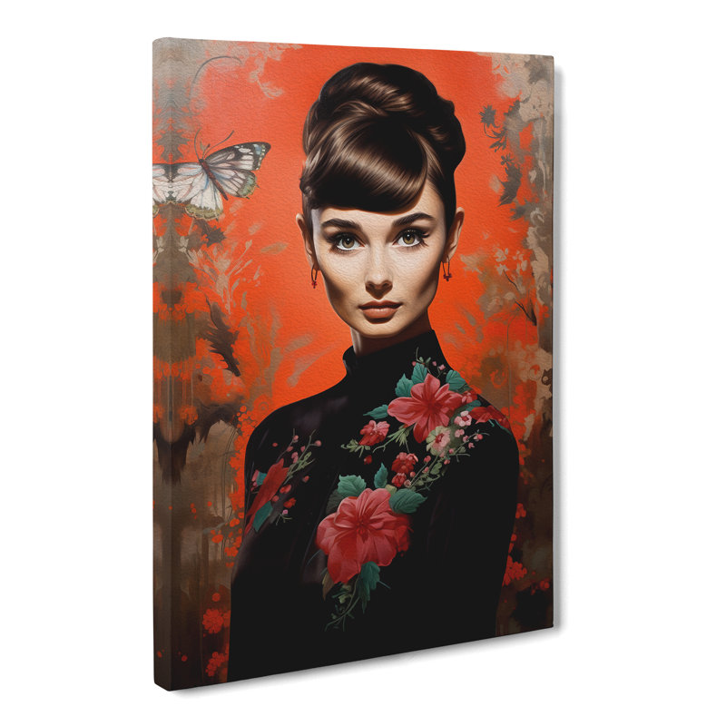 Audrey Hepburn Contemporary - Wrapped Canvas, 50cm H x 35cm W x 3cm D