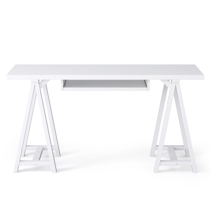 Caron Desk, White, 30" H x 60" W x 24" D