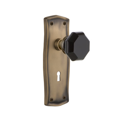 Prairie Plate with Decorative Keyhole and Waldorf Black Door Knob