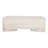 Joanie Coffee Table | 45" Rectangular Biscotti White Handcrafted Mango Wood | Solid Asymmetric Base