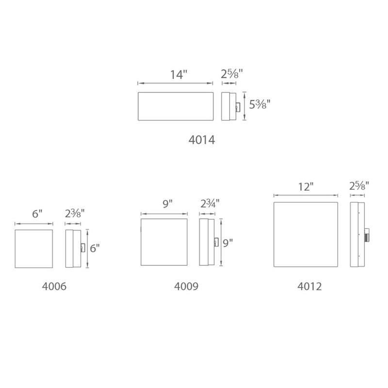 Venuti LED Flush Mount Light, Brushed Nickel, 3000K, 2.63" H x 14" W x 5.38" D