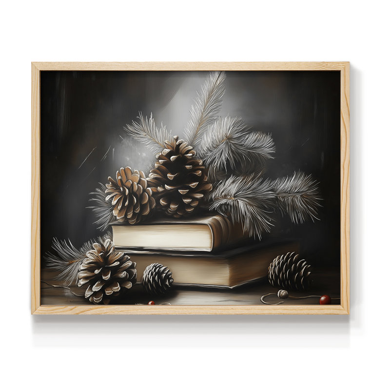 Art de Noël - Dccccxciii - reproduction encadrée - réversible, H 16 po x l 20 po, Naturel