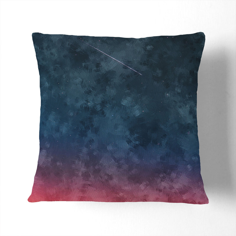 Shooting Star over Mexico Cushion with Filling, 40cm H x 40cm W x 15cm D, Black