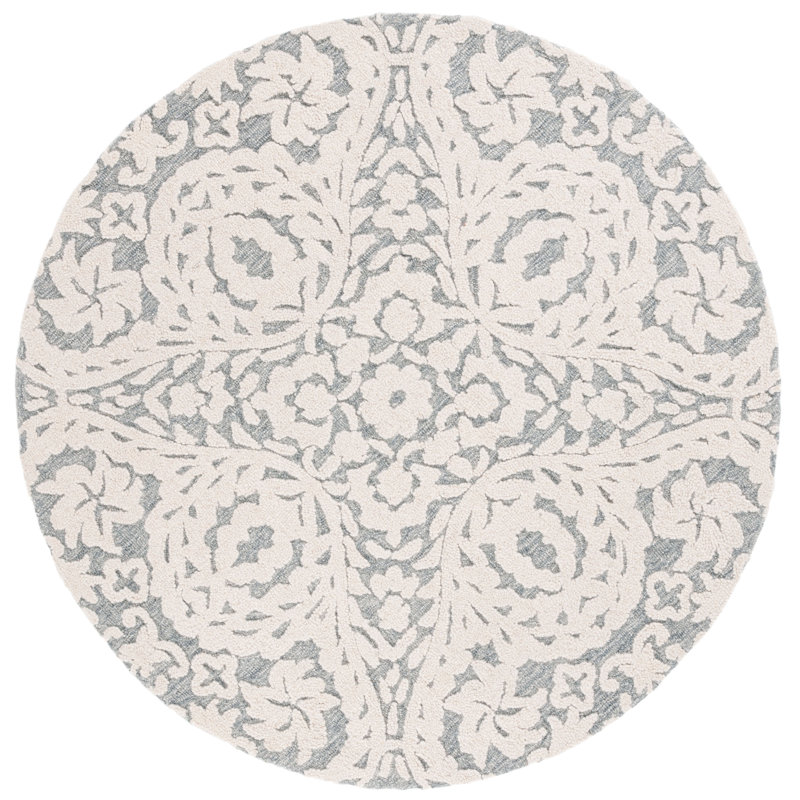 Tapis ivoire / gris Alaxandra 477, Rond 6 pi