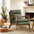 Lechia 25.79" Wide Comfort Linen Upholstered Arm Accent Chair With Lumbar Pillow-983189469