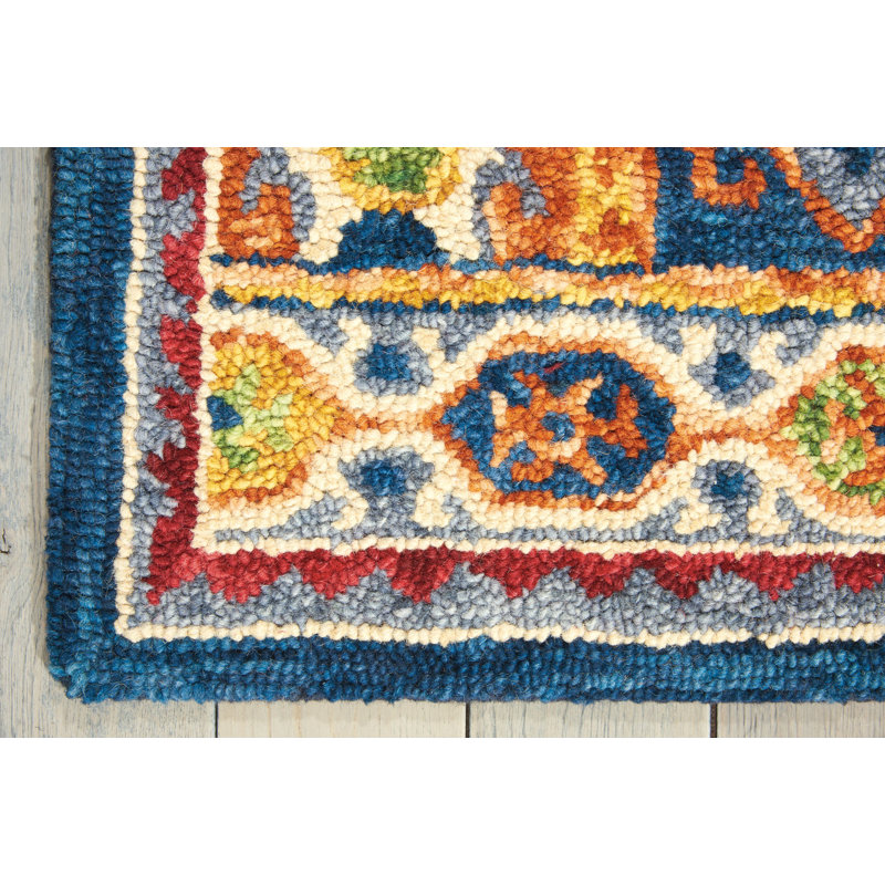 Beahm Oriental Wool Hand Woven Area Rug, Rectangle 122 x 183cm