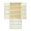 Grand garde-manger moderne avec armoire de rangement autoportante avec 3 tablettes réglables
