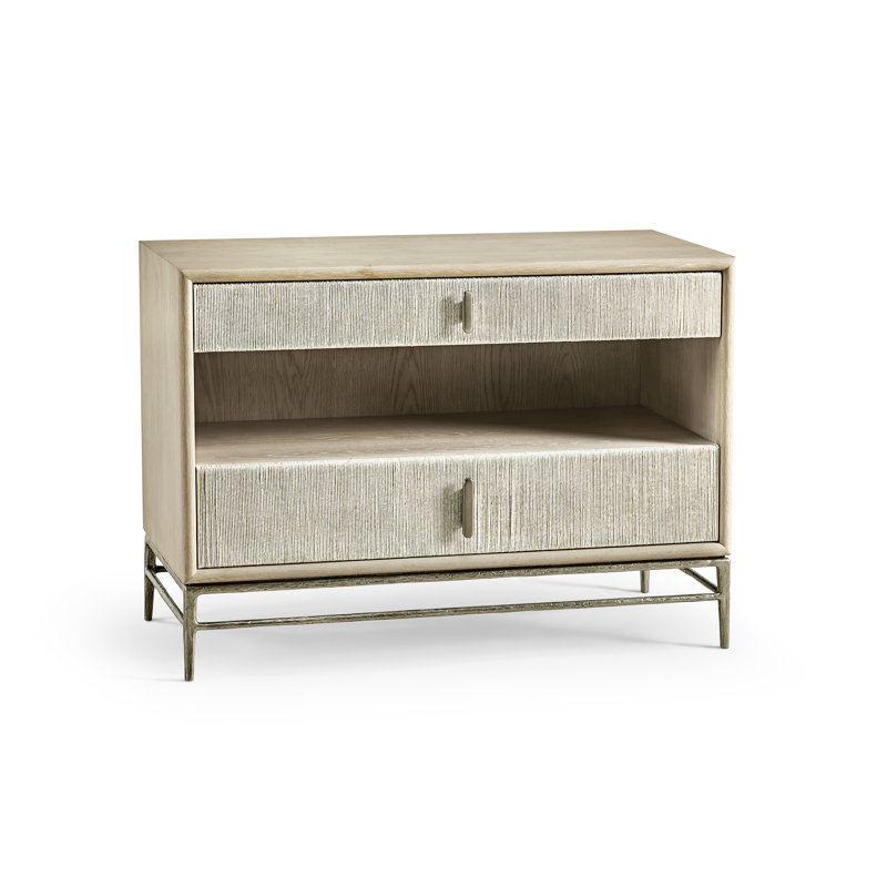 Water 2 - Drawer Solid Wood Nightstand