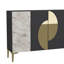 Console moderne avec marbre - marbre anthracite et éphèse, panneau de particules enduit 100% mélamine, épaisseur de 0,7 pouce | Plusieurs tablettes, fixation murale, élégantes décorations dorées-1914052970