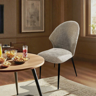 Élégante chaise d'appoint Mid-Century moderne avec assise rembourrée confortable