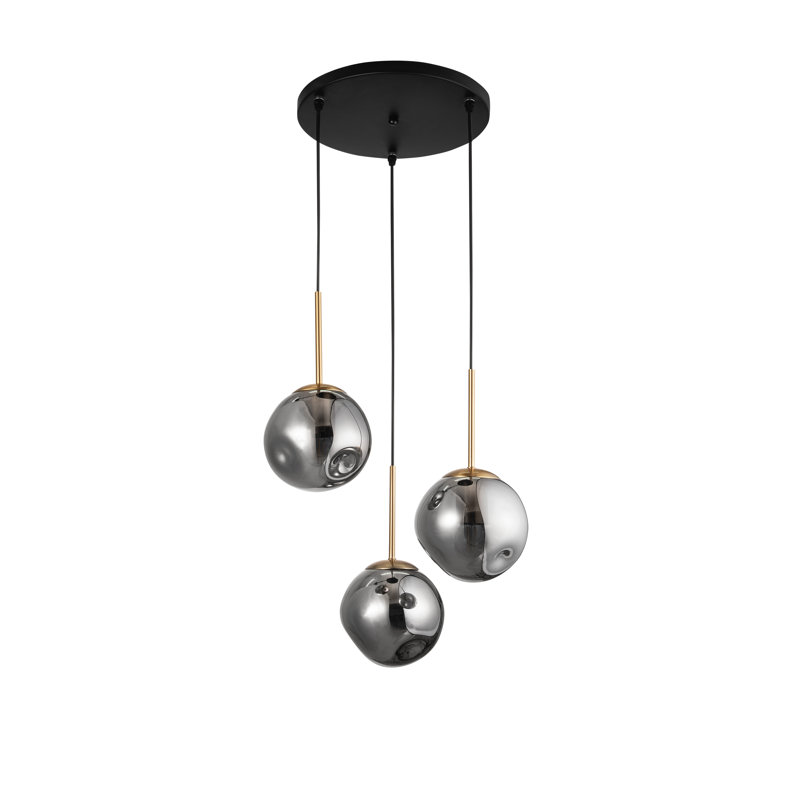 3 - Light Black Cluster Pendant