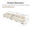 Canapé modulaire surdimensionné de 170 po Cloud-1825896369