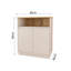 Mono Wooden Shoe Rack Cabinet – 80 cm Oak Sideboard and Storage Unit with Drawers, Durable Floor Cabinet for Bedroom, Living Room Storage, Kitchen Units, Hallway or Narrow Sideboard (Oak&Light Grey)