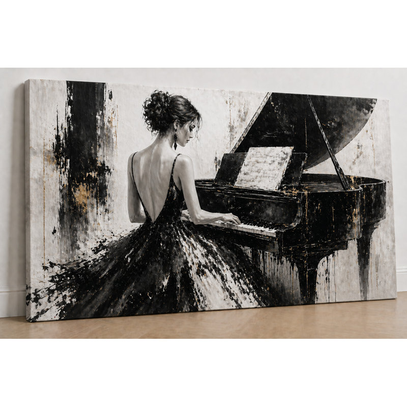 Impression sur toile 24 x 36 pouces, grande, noire et blanche