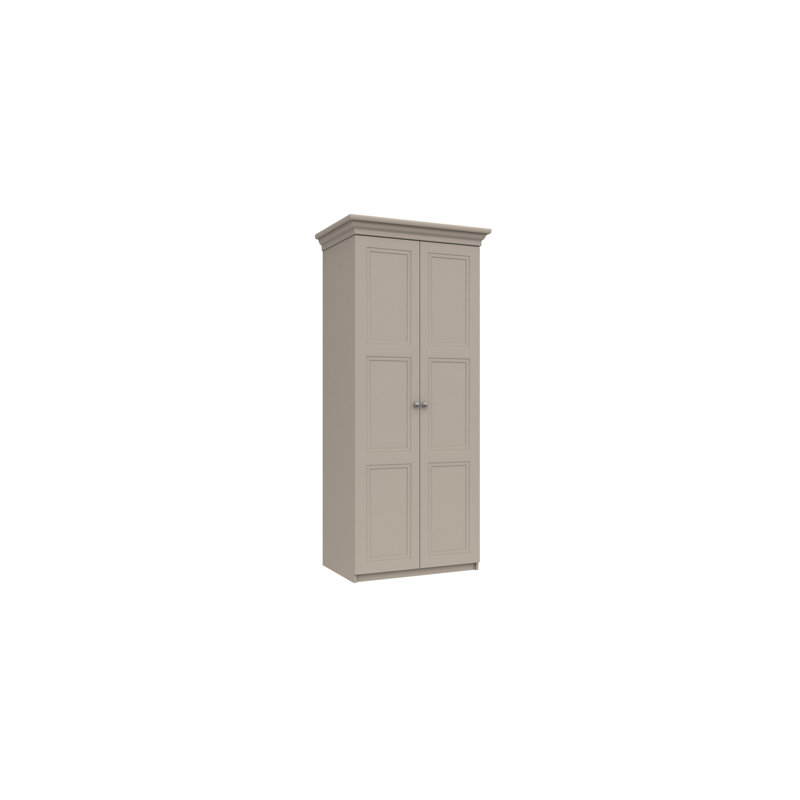 Adnan 2 Door Manufactured Wood Wardrobe, Fired Earth