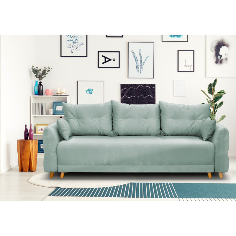 Mowbray 3-Seater Sofa Bed, Light Mint