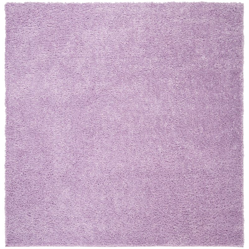 Jiang Lilac Shag Area Rug, Square 5'3"