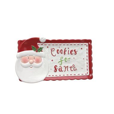 Demdaco Made for Santa Melamine Milk & Cookies Set