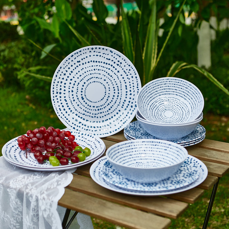 Janielys Piece Melamine Dinnerware Set - Service for 4