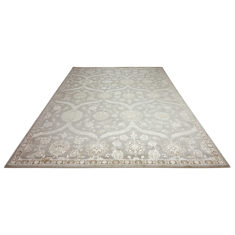Carlie Viscose Oriental Indoor Rug, Rectangle 9'3" x 12'9"