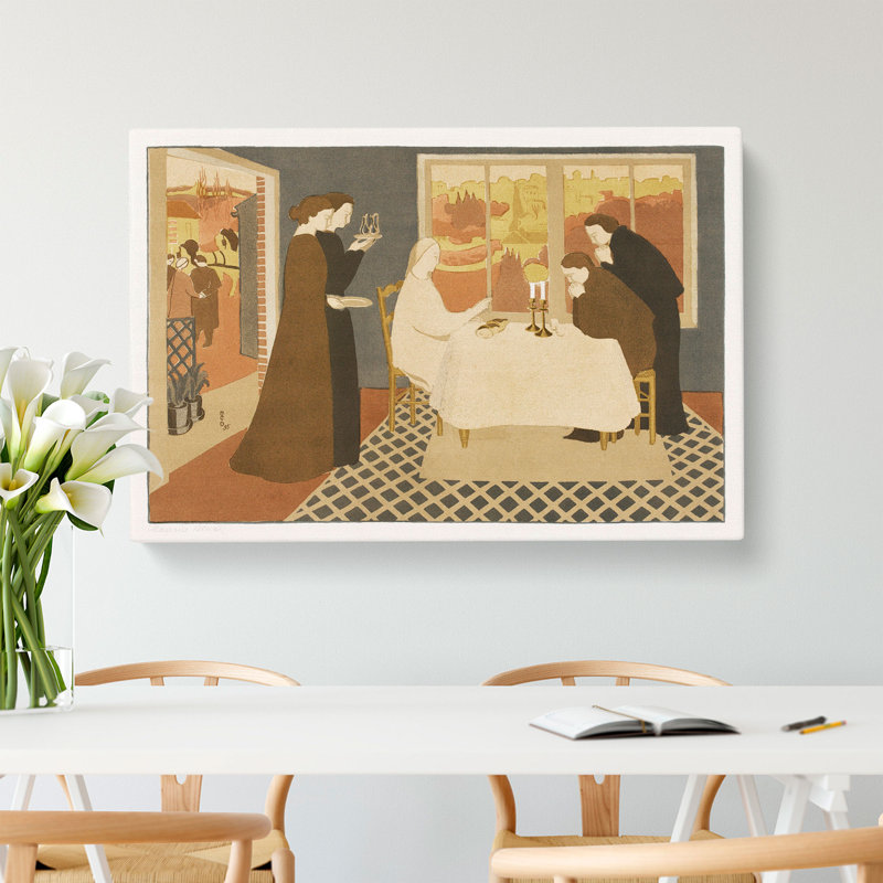 The Pilgrims Of Emmaus by Maurice Denis - Wrapped Canvas, 50cm H x 76cm W x 3cm D