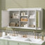 Armoire murale 55 po 2 en 1 avec tablettes réglables, charnières à fermeture en douceur et miroirs doubles-129685268