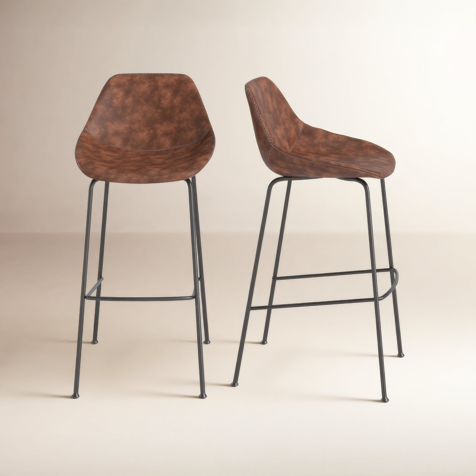Garner 29" Bar Stool, Brown, Bar Stool (29” Seat Height)