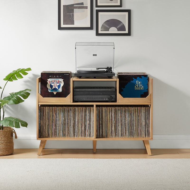 Grande console de rangement pour disques Bailey, Natural
