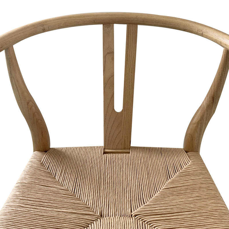Tabouret de bar et de comptoir Albarado, Tabouret de comptoir (siège d'une hauteur de 26 p, Naturel / Noir