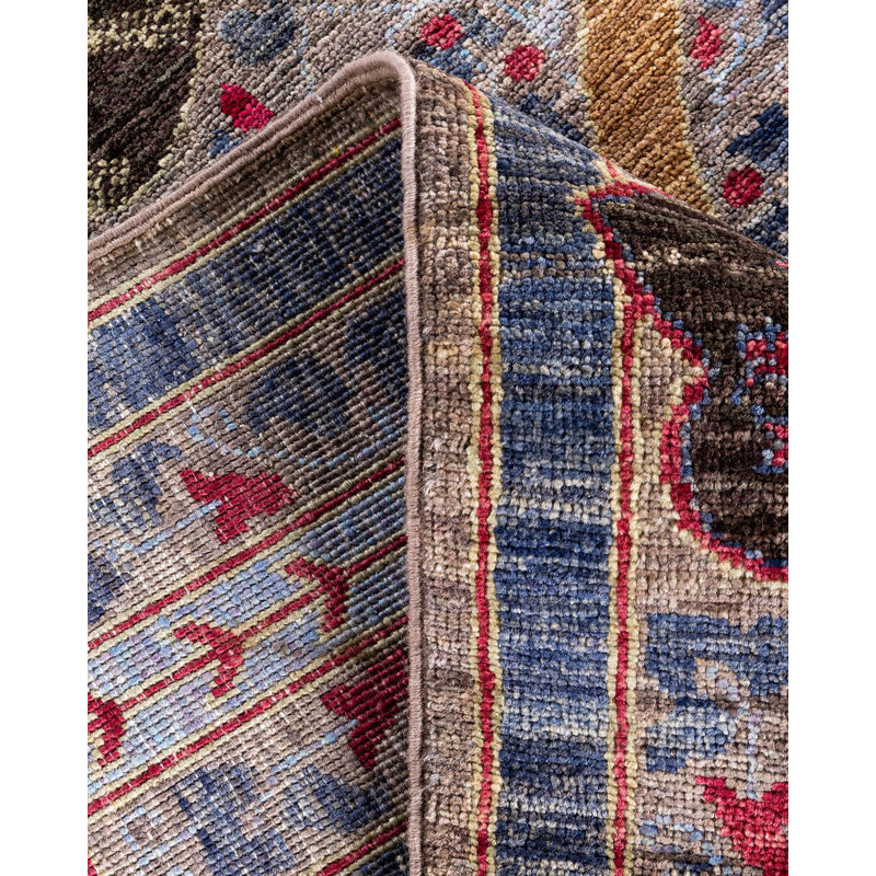 Pazel One-of-a-Kind 5' 0" X 7' 7" New Age Rectangular Wool Area Rug Beige