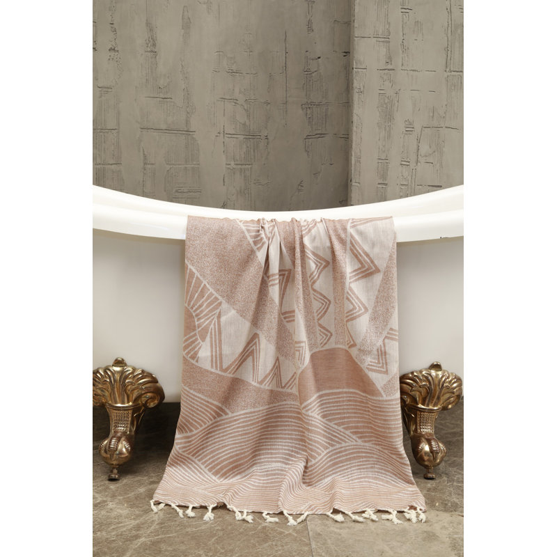 Serviette de plage Mansfield simple, Brun