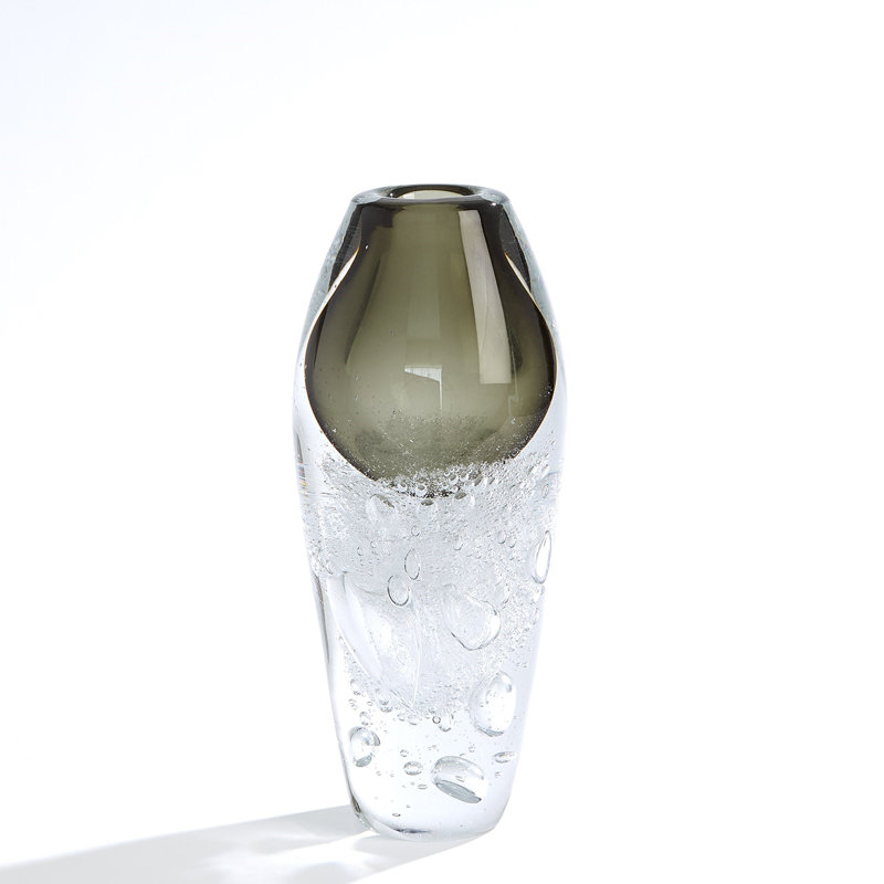 Venus Handmade Glass Table Vase, 11" H x 4.5" W x 4.5" D