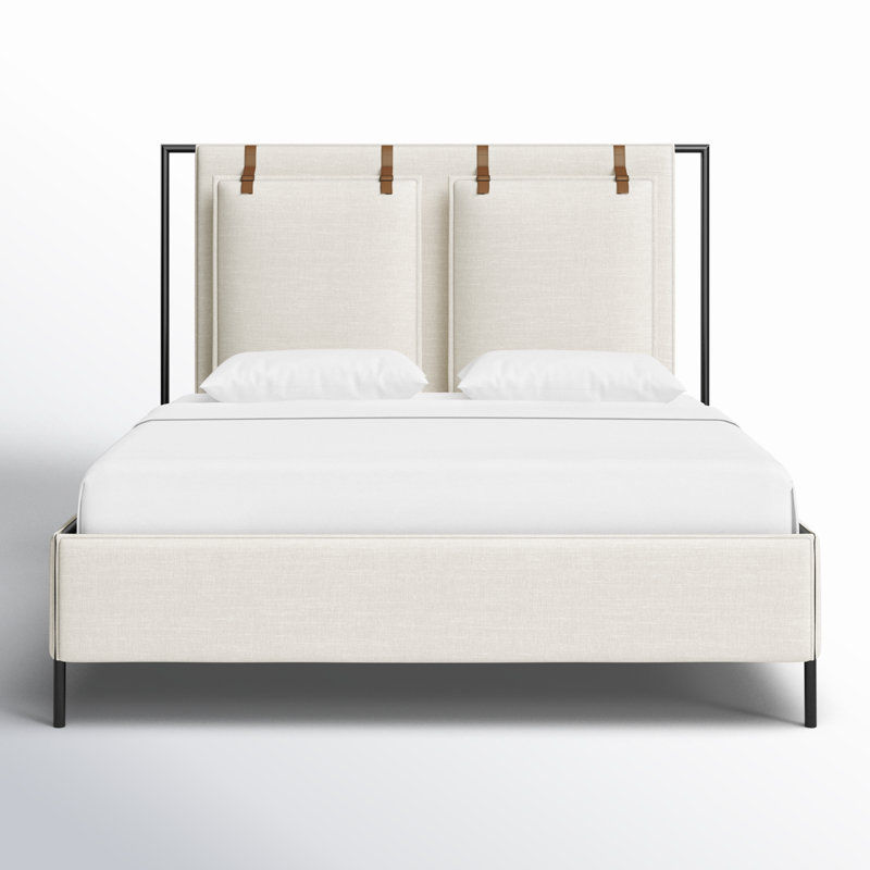 Leigh Upholstered Bed, King, Ivory