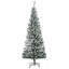 Arbre de Noël artificiel mince enneigé 6 pi avec branches réalistes et 492 pointes