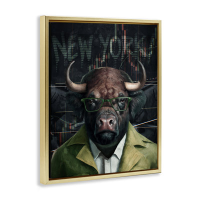 Élégant art mural sur toile flottante encadrée par New York par Svetlana Aleynikova