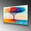 Superbe peinture murale en verre trempé 27,6 po x 39,4 po | 100% verre trempé, épaisseur: 0,16 pouce | Décoration élégante pour le salon ou le bureau, durable et facile à nettoyer, idée de cadeau parfaite