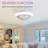 HOMLUX 15" Ceiling Fan With LED Lights & Remote Control